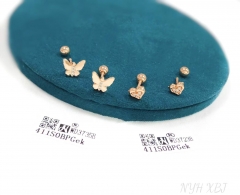 Butterfly/heart model small exquisite stud earring