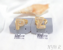 customized name P/Z with zircon ring