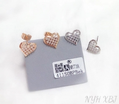 Heart model fashion stud earring