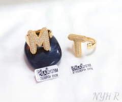 Customized name M/T with zircon ring