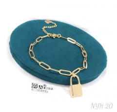 Hollow style lock model gold/silver color hand chain