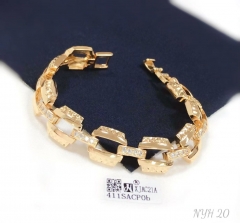 Glossy hollow model fine gold/silver color hand chain