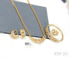 Hollow model exquisite gold/silver color jewelry set