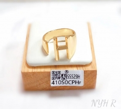 Customized name H shiny ring