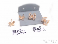 Bow model exquisite stud earring