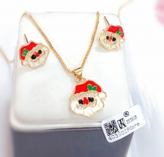 Santa Claus exquisite earrings and necklace