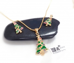 Christmas tree exquisite earring necklace