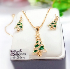 Christmas tree exquisite earrings and necklace