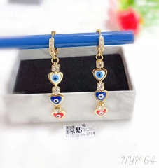 Heart style eye trendy pendant earring