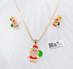 Santa Claus exquisite earrings and necklace