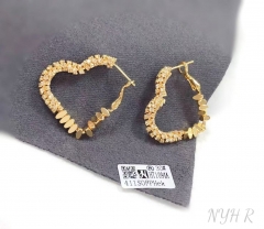 Heart fashion trendy style earring