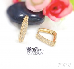 Simple style zircon earring