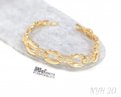 Polishing hollow trendy gold/silver color bracelet