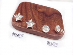 Star/ball style polishing stud earring