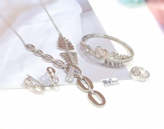 Father style popular eye-catching silver/gold jewelry set