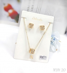 Gorgeous exquisite zircon earring necklace set