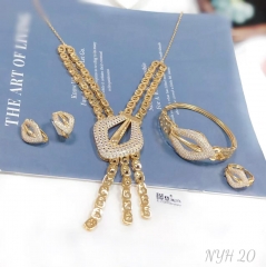 Trendy style hot sale model gold/silver jewelry set