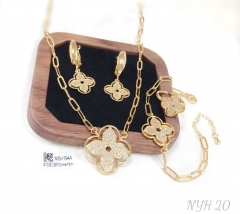 Four leaf clover model exquisite jewelry set