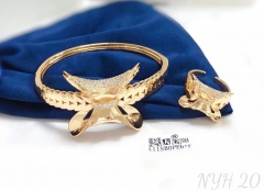 Irregular model trendy fine bangle ring set