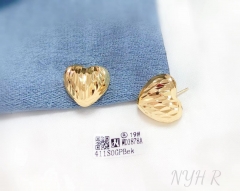 Heart model shiny earring