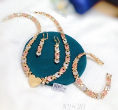 Color mixing shape heart style jewelry set