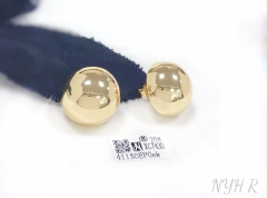 Half round model polishing earring