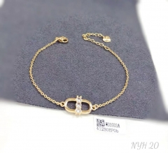 Simple style zircon gold/silver bracelet