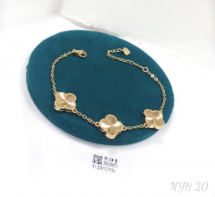 Lucky four leaf clover gold/silver bracelet