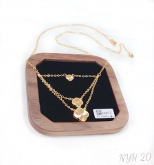 Lucky four leaf gold necklace