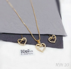 Infinite love heart style earring necklace set