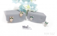 Owl model fine earring