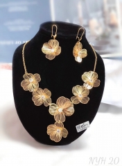 Gorgeous flower model fashion earring necklace set