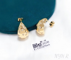 Water drop model exquisite zircon earring