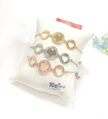 Fashion polishing heart model bracelet set