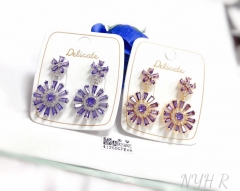 Dazzling sunflower model exquisite pendant earring