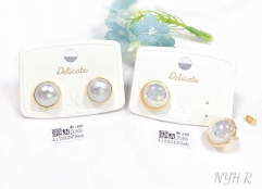 Half round model pearl earring