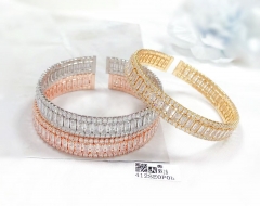 Artificial gemstone exquisite bangle set