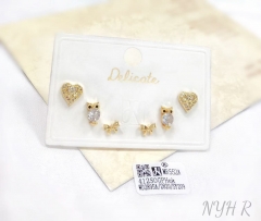 Heart/owl/bow model trendy earring