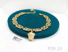 Medusa pendant sumptuous gold/silver bracelet