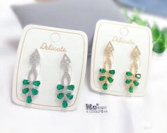 Green style exquisite pendant earring