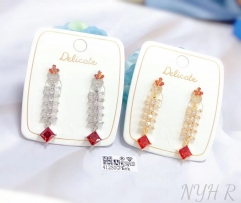 Fishbone shape exquisite pendant earring