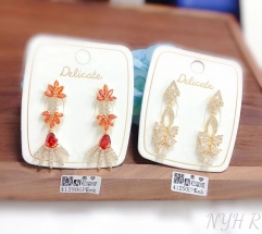 Gorgeous exquisite style zircon pendant earring