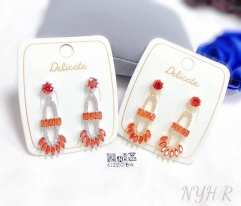 Orange style exquisite pendant earring