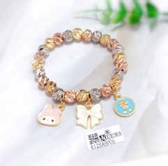 Rabbit/bow/rose pendant cute bracelet