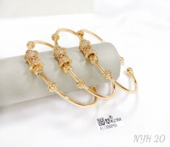 Polished Fashion Gold Bangle Set