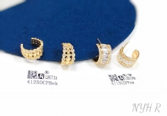 Concise exquisite zircon ear clip