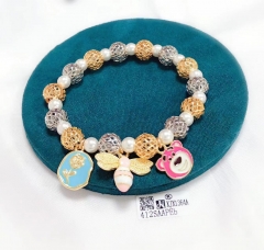 Rose/bee/bear pendant exquisite bracelet