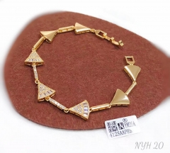 Triangle charm gold/silver bracelet