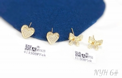 Heart/bow model small fine earring