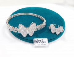 Butterfly and flover shape popular bangle ring set